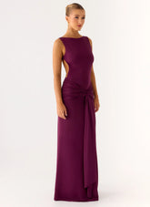Fault Line Maxi Dress - Plum