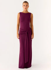 Fault Line Maxi Dress - Plum