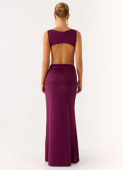 Fault Line Maxi Dress - Plum