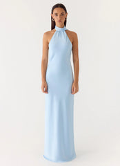 Keena Scarf Maxi Dress - Blue