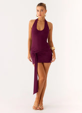 Vedetta Mini Dress - Plum