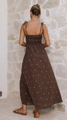 Tammy Maxi Dress - Chocolate Polka