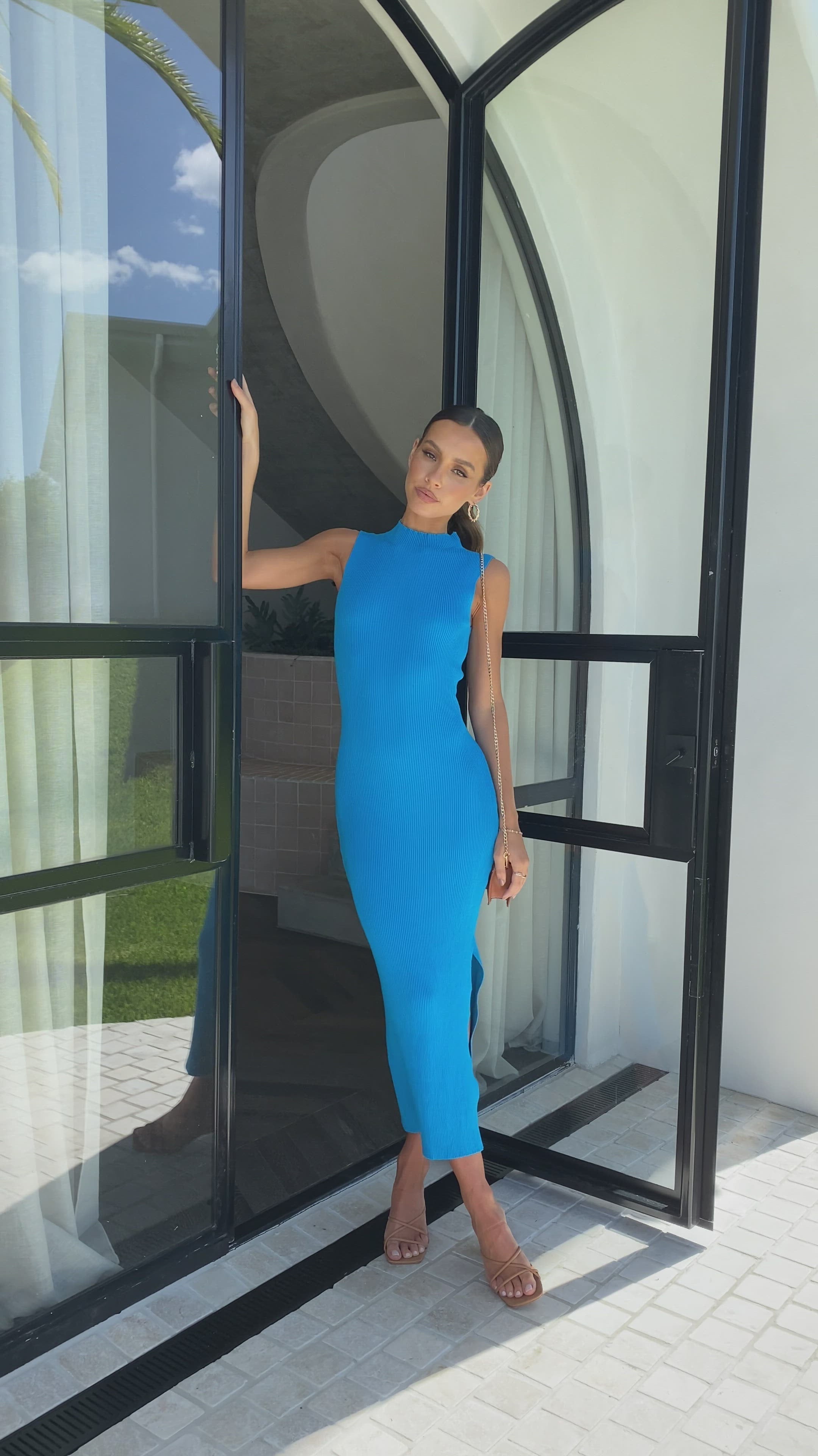 Mae Knit Dress - Blue
