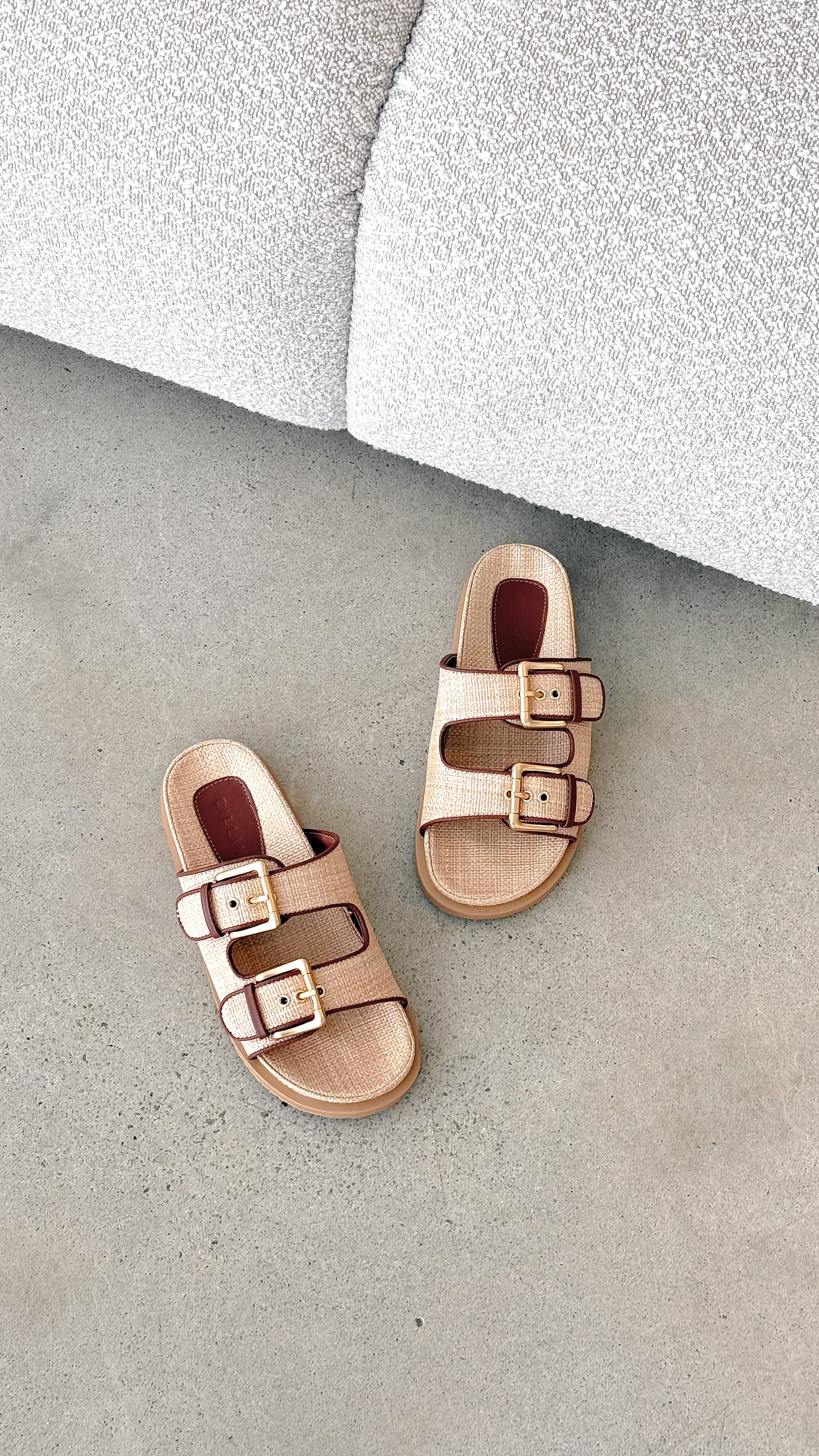 Tenzin Slides - Natural Raffia