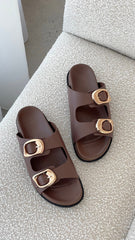 Sol Sana San Jose Footbed - Cocoa / Gold