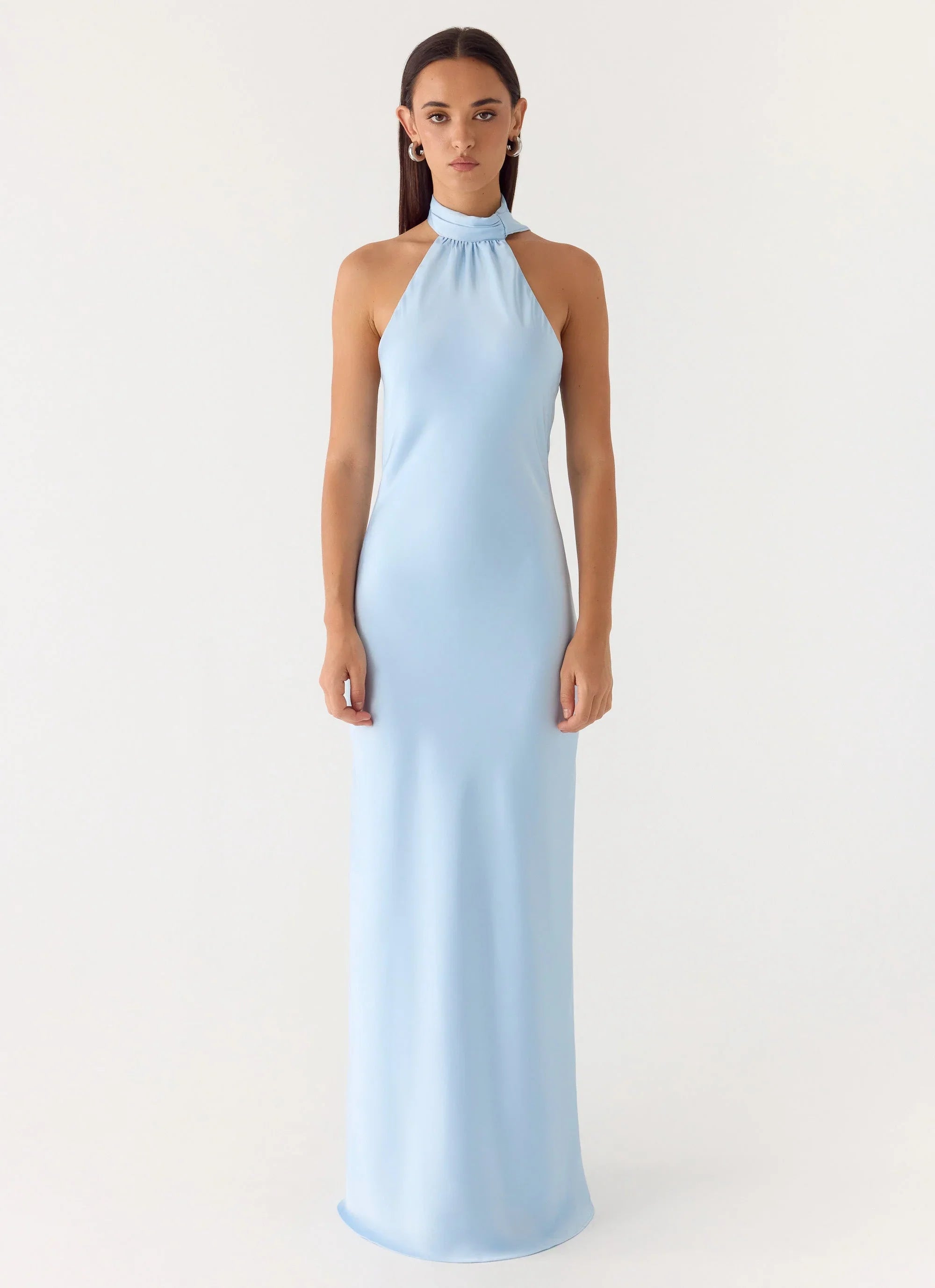 Keena Scarf Maxi Dress - Blue