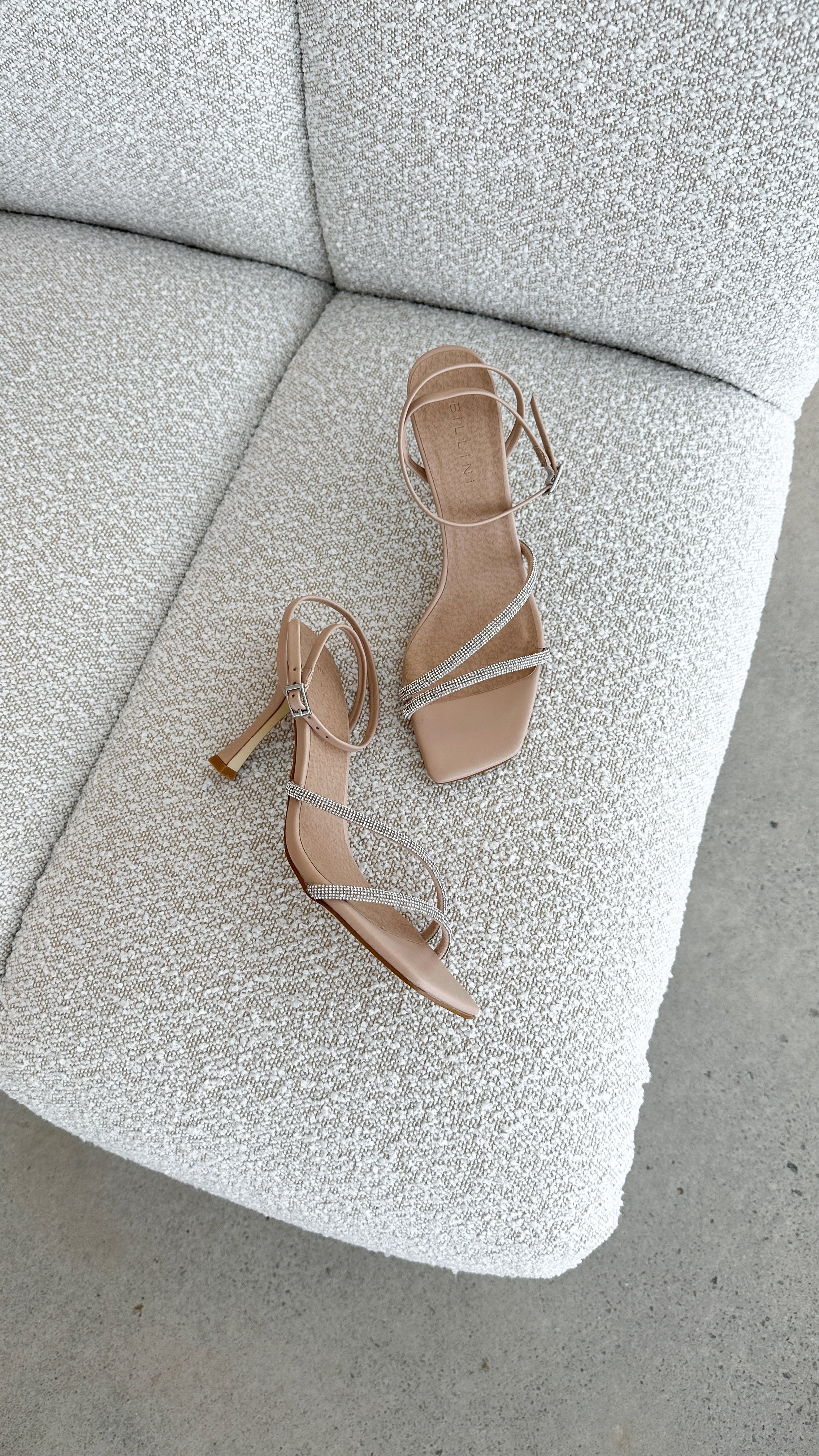 Reyes Heel - Nude Diamante