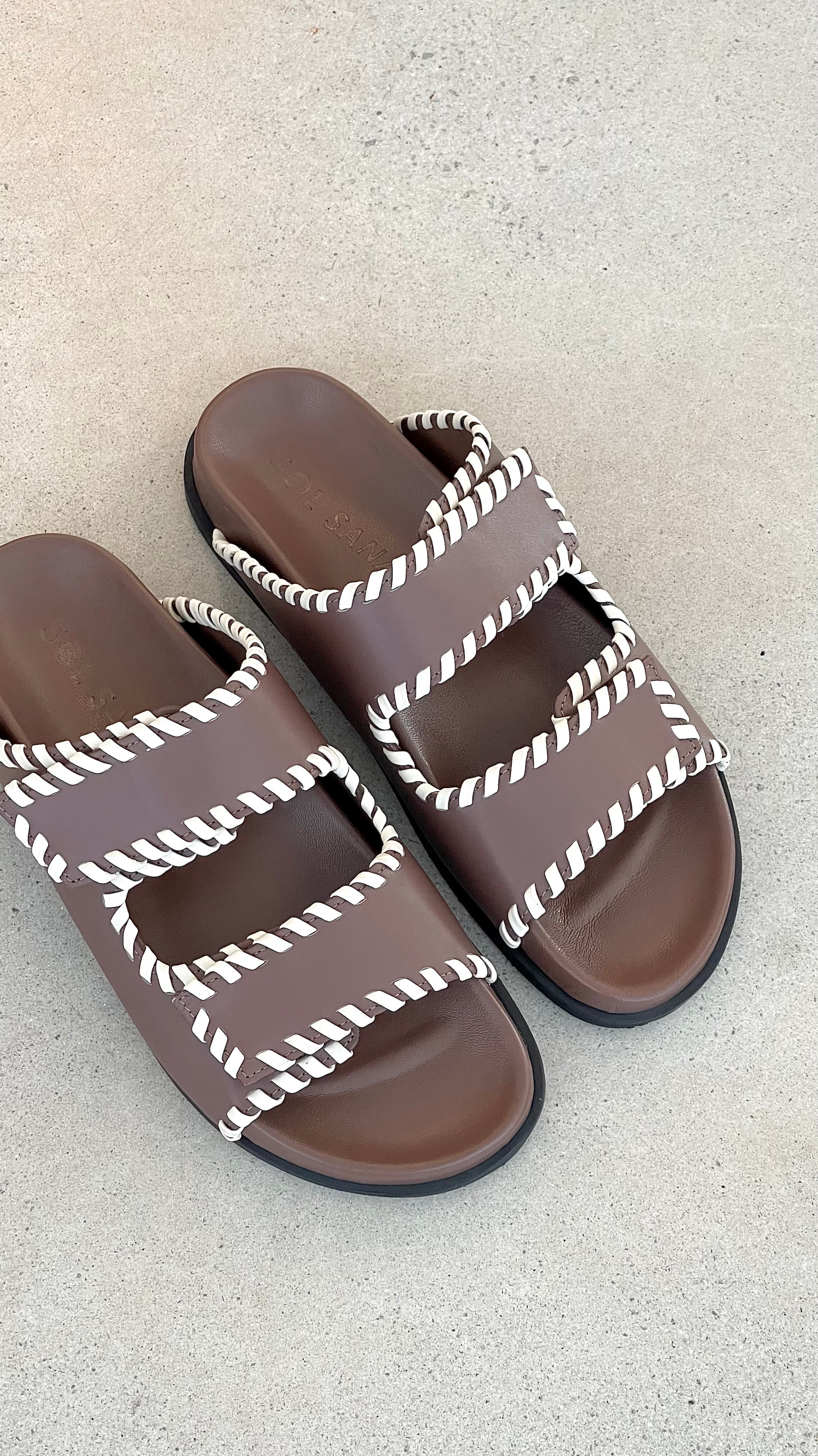Sol Sana Fontelina Footbed - Cocoa / Off White Trim